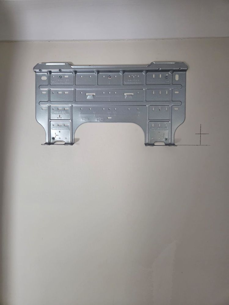 Mounting plate and core hole set out before the unit goes on